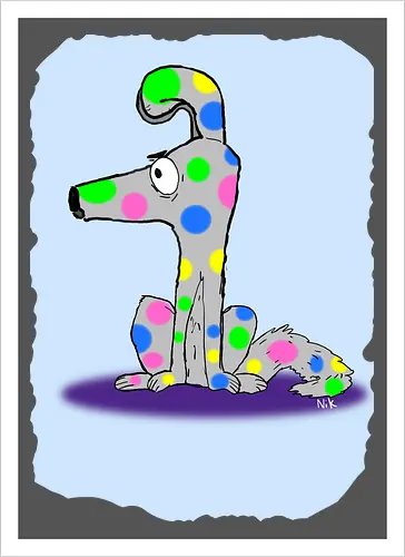 Bunter Hund - einfachso - Kunstdruck