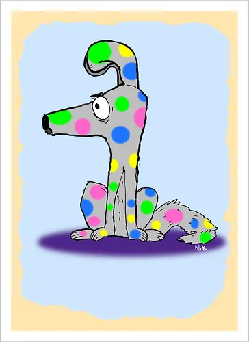 Bunter Hund - einfachso - Kunstdruck