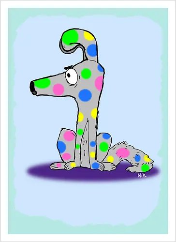Bunter Hund - einfachso - Kunstdruck