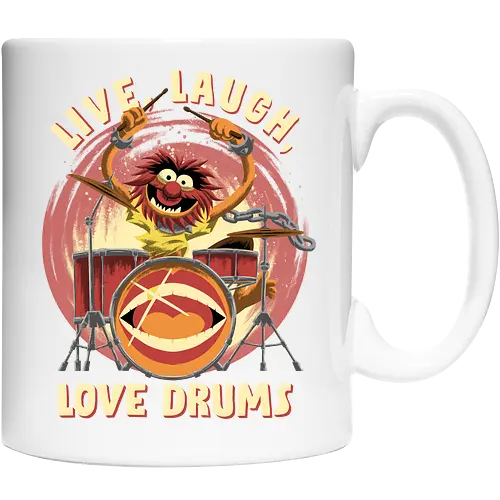 Love Drums - puppet, Animal, Mayhem, Drums - Keramiktasse