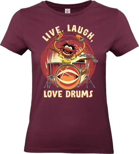 Love Drums - puppet, Animal, Mayhem, Drums - Standard T-Shirt (Frauen)