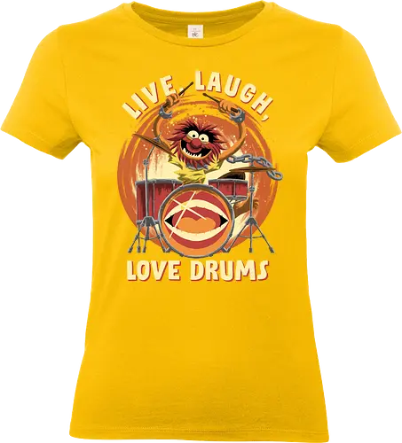 Love Drums - puppet, Animal, Mayhem, Drums - Standard T-Shirt (Frauen)