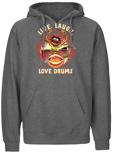 Love Drums - puppet, Animal, Mayhem, Drums - Fairtrade Hoodie