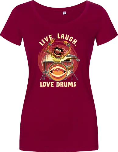 Love Drums - puppet, Animal, Mayhem, Drums - Damen T-Shirt