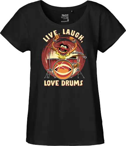Love Drums - puppet, Animal, Mayhem, Drums - Fairtrade Girl Shirt