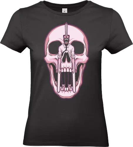 The Skull Illusion - Denji graphic tee, pastel goth anime apparel, pink skull design, edgy otaku streetwear, anime optical illusion, dark fantasy manga tee, aesthetic anime clothing, devil hunter merch, subtle anime fashion - Standard T-Shirt (Frauen)