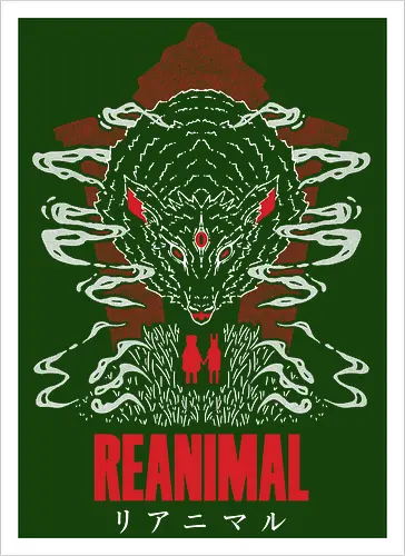 ANIMAL - SPOOKY, GAMER, GEEK, TARSIER, VIDEO GAME, TERROR, HORROR, LAMB, SHEEP, ANIMAL - Kunstdruck