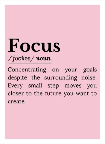 Fokus Definition Inspirierender Spruch Über Konzentration - Fokus Definition, Fokus Spruch, inspirierender Spruch, motivierender Spruch, Konzentration, Disziplin, Zielsetzung, persönliche Entwicklung, Selbstverbesserung, Produktivität Mindset, Erfolg Mindset, Entschlossenheit, Durchhaltevermögen, positive Einstellung, tägliche Motivation, Ehrgeiz, Achtsamkeit, Lebensmotivation, inspirierende Worte, Ziele erreichen, motivierende Typografie, minimalistisches Zitat, Growth Mindset, Selbstvertrauen Inspiration, ermutigende Botschaft - Kunstdruck