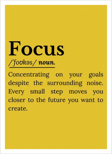 Fokus Definition Inspirierender Spruch Über Konzentration - Fokus Definition, Fokus Spruch, inspirierender Spruch, motivierender Spruch, Konzentration, Disziplin, Zielsetzung, persönliche Entwicklung, Selbstverbesserung, Produktivität Mindset, Erfolg Mindset, Entschlossenheit, Durchhaltevermögen, positive Einstellung, tägliche Motivation, Ehrgeiz, Achtsamkeit, Lebensmotivation, inspirierende Worte, Ziele erreichen, motivierende Typografie, minimalistisches Zitat, Growth Mindset, Selbstvertrauen Inspiration, ermutigende Botschaft - Kunstdruck