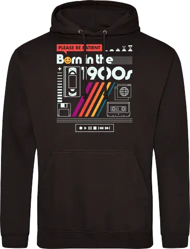 Born in the 1900s - 1900s, cassette tape, coding, computer, developer, floppy disk, funny, geek, internet, movies, music, nerd, nostalgia, programmer, vhs - Standard Hoodie