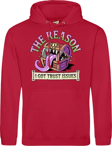The reason I got trust issues - dnd mimic, trust issues, ttrpg gift, dungeon master, critical role, dnd monster, goblin dice, critical hit - Standard Hoodie