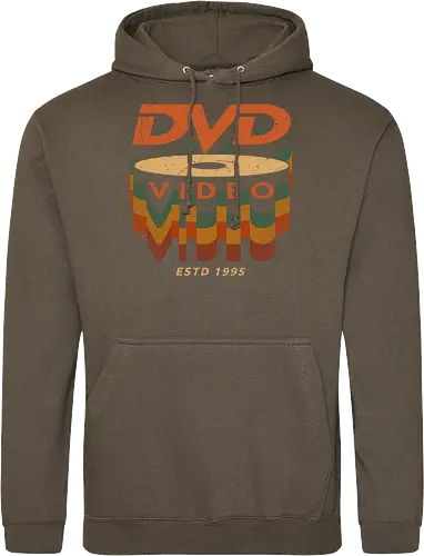 DVD Video 95 - Physical media, real media, dvd, cd, blu ray, digital code, real games, own game, own the game, 90s, 1995, gaming, gamergate - Standard Hoodie