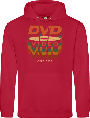 DVD Video 95 - Physical media, real media, dvd, cd, blu ray, digital code, real games, own game, own the game, 90s, 1995, gaming, gamergate - Standard Hoodie