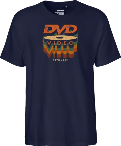 DVD Video 95 - Physical media, real media, dvd, cd, blu ray, digital code, real games, own game, own the game, 90s, 1995, gaming, gamergate - Fairtrade T-Shirt