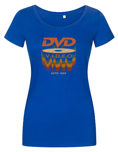 DVD Video 95 - Physical media, real media, dvd, cd, blu ray, digital code, real games, own game, own the game, 90s, 1995, gaming, gamergate - Damen T-Shirt