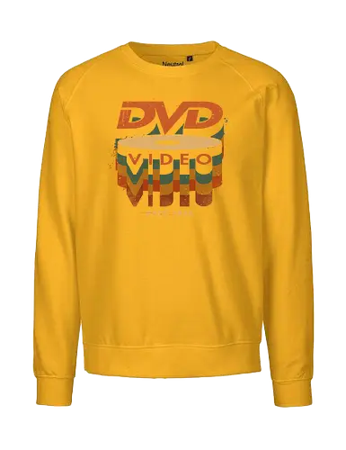 DVD Video 95 - Physical media, real media, dvd, cd, blu ray, digital code, real games, own game, own the game, 90s, 1995, gaming, gamergate - Fairtrade Sweatshirt