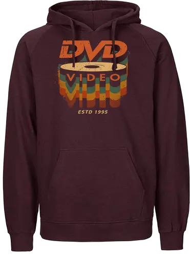 DVD Video 95 - Physical media, real media, dvd, cd, blu ray, digital code, real games, own game, own the game, 90s, 1995, gaming, gamergate - Fairtrade Hoodie