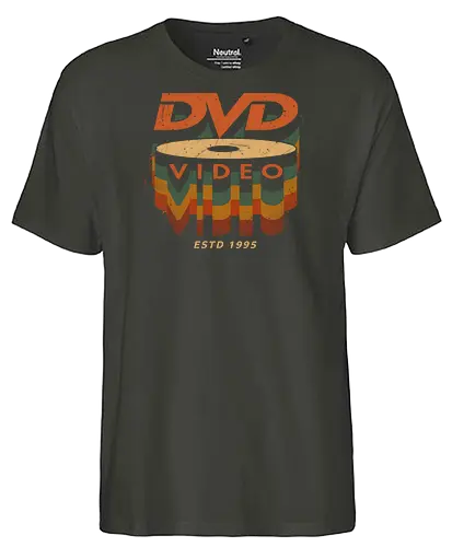DVD Video 95 - Physical media, real media, dvd, cd, blu ray, digital code, real games, own game, own the game, 90s, 1995, gaming, gamergate - Fairtrade T-Shirt