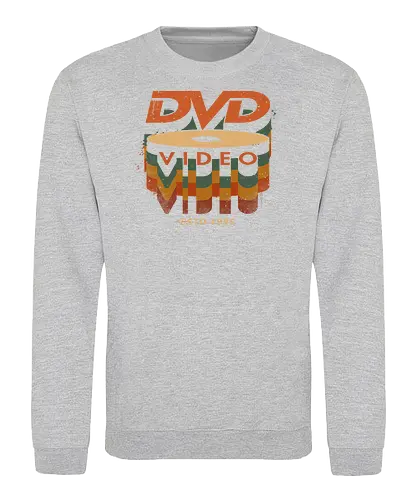 DVD Video 95 - Physical media, real media, dvd, cd, blu ray, digital code, real games, own game, own the game, 90s, 1995, gaming, gamergate - Sweatshirt