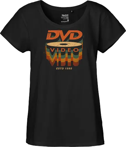 DVD Video 95 - Physical media, real media, dvd, cd, blu ray, digital code, real games, own game, own the game, 90s, 1995, gaming, gamergate - Fairtrade Girl Shirt