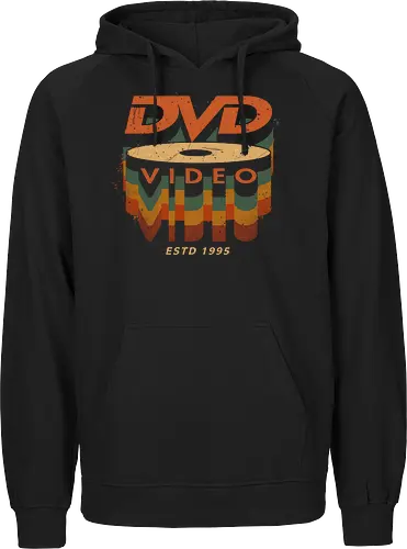 DVD Video 95 - Physical media, real media, dvd, cd, blu ray, digital code, real games, own game, own the game, 90s, 1995, gaming, gamergate - Fairtrade Hoodie