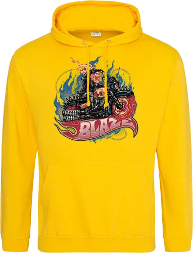 Blazing Skull - Comic, comics, comic book, antihero, movie, film, character, motorcyclist, Paranormal - Standard Hoodie