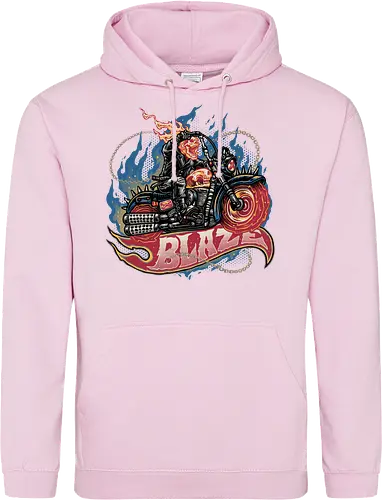 Blazing Skull - Comic, comics, comic book, antihero, movie, film, character, motorcyclist, Paranormal - Standard Hoodie