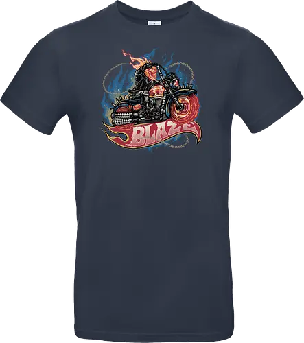 Blazing Skull - Comic, comics, comic book, antihero, movie, film, character, motorcyclist, Paranormal - Standard T-Shirt