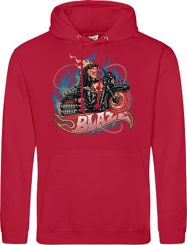 Blazing Skull - Comic, comics, comic book, antihero, movie, film, character, motorcyclist, Paranormal - Standard Hoodie
