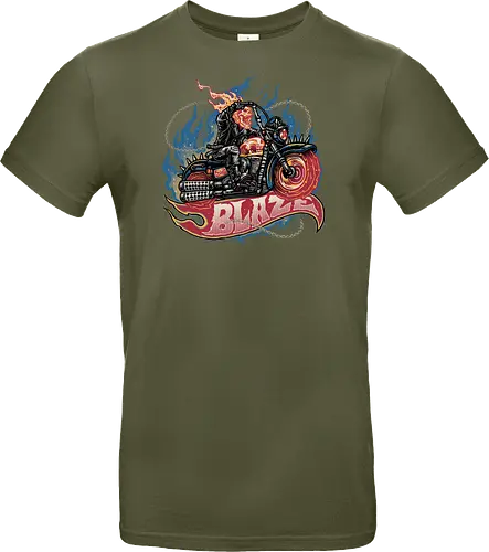 Blazing Skull - Comic, comics, comic book, antihero, movie, film, character, motorcyclist, Paranormal - Standard T-Shirt