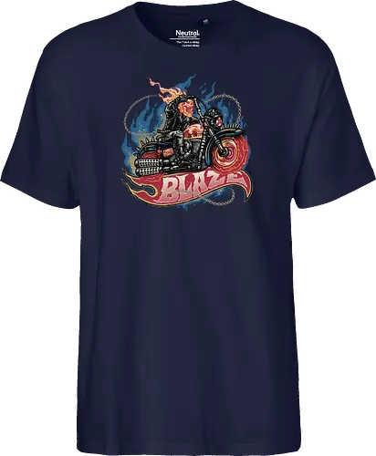 Blazing Skull - Comic, comics, comic book, antihero, movie, film, character, motorcyclist, Paranormal - Fairtrade T-Shirt