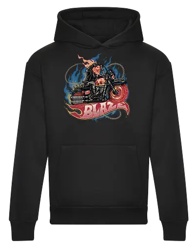 Blazing Skull - Comic, comics, comic book, antihero, movie, film, character, motorcyclist, Paranormal - Heavyweight Hoodie