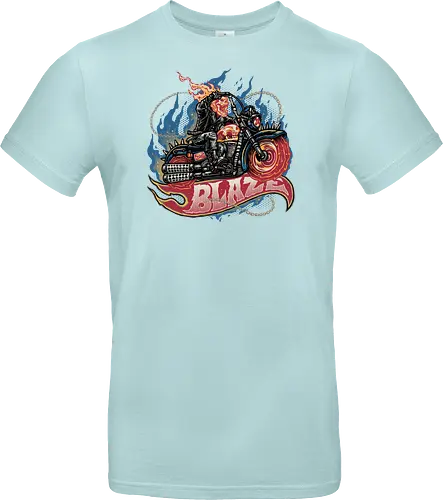 Blazing Skull - Comic, comics, comic book, antihero, movie, film, character, motorcyclist, Paranormal - Standard T-Shirt