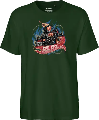 Blazing Skull - Comic, comics, comic book, antihero, movie, film, character, motorcyclist, Paranormal - Fairtrade T-Shirt