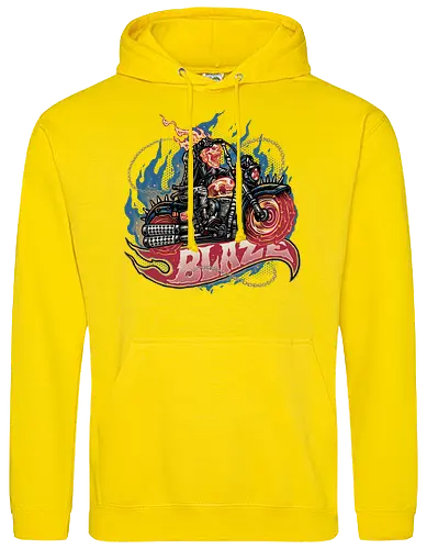Blazing Skull - Comic, comics, comic book, antihero, movie, film, character, motorcyclist, Paranormal - Standard Hoodie