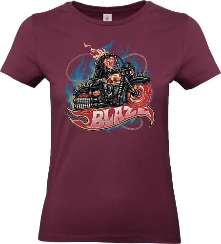 Blazing Skull - Comic, comics, comic book, antihero, movie, film, character, motorcyclist, Paranormal - Standard T-Shirt (Frauen)