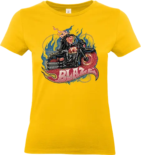 Blazing Skull - Comic, comics, comic book, antihero, movie, film, character, motorcyclist, Paranormal - Standard T-Shirt (Frauen)