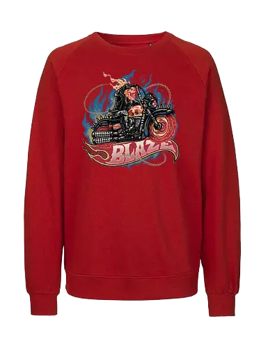 Blazing Skull - Comic, comics, comic book, antihero, movie, film, character, motorcyclist, Paranormal - Fairtrade Sweatshirt