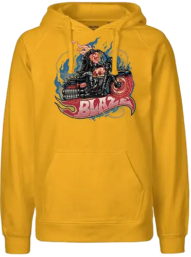 Blazing Skull - Comic, comics, comic book, antihero, movie, film, character, motorcyclist, Paranormal - Fairtrade Hoodie