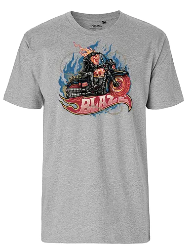 Blazing Skull - Comic, comics, comic book, antihero, movie, film, character, motorcyclist, Paranormal - Fairtrade T-Shirt