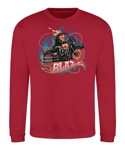 Blazing Skull - Comic, comics, comic book, antihero, movie, film, character, motorcyclist, Paranormal - Sweatshirt