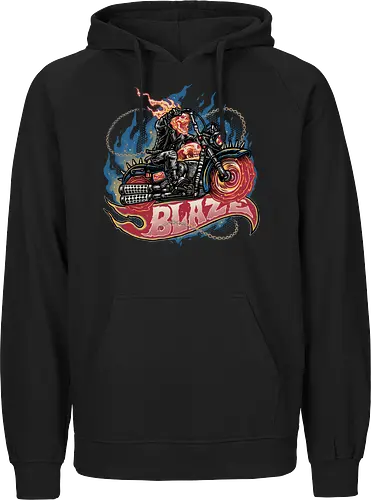 Blazing Skull - Comic, comics, comic book, antihero, movie, film, character, motorcyclist, Paranormal - Fairtrade Hoodie