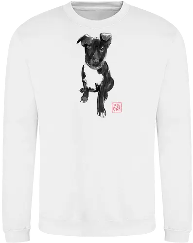 black doggie - dog, sumie, japan - Sweatshirt