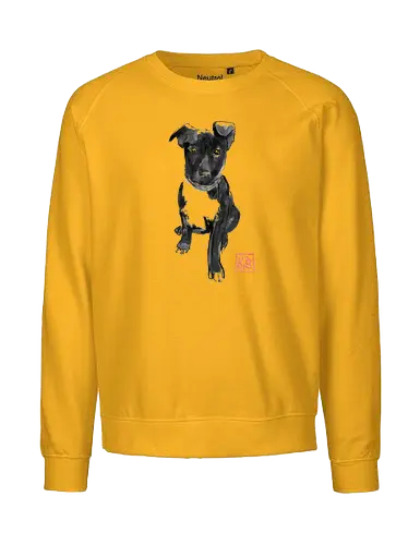 black doggie - dog, sumie, japan - Fairtrade Sweatshirt