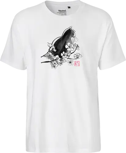 profil sakura cat - cat, sumie, japan - Fairtrade T-Shirt