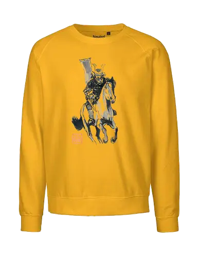 riding samurai flag - samurai, sumie, japan, horse - Fairtrade Sweatshirt
