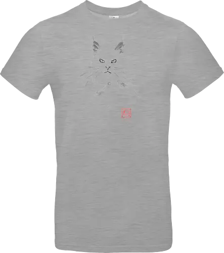 white main coon - cat, sumie, japan - Standard T-Shirt