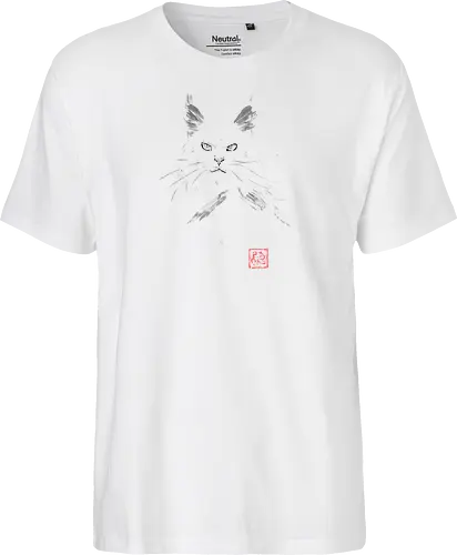 white main coon - cat, sumie, japan - Fairtrade T-Shirt