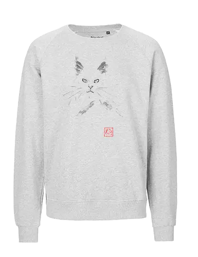 white main coon - cat, sumie, japan - Fairtrade Sweatshirt