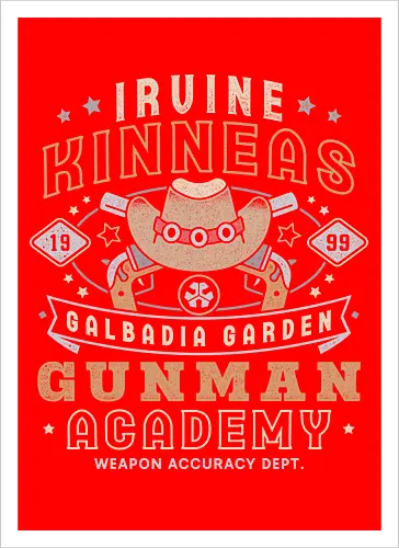 Irvine Kinneas Academy Grunge - fantasy, seed, video game, gaming, gamer, Squall, Rinoa, Cactus, fantasy 8, irvine kinneas, Kweh, Cloud, jrpg, irvine kinneas, Zell - Kunstdruck